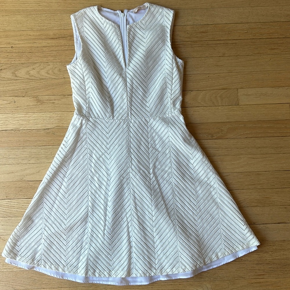 Tory Burch, White Eyelet Summer Dress, Size S